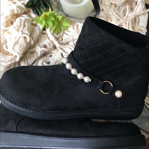 Unisa Shoes - UNISA Black Suede Winter Booties